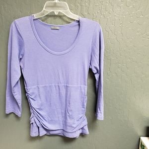 Purple scoup neck fitted tee